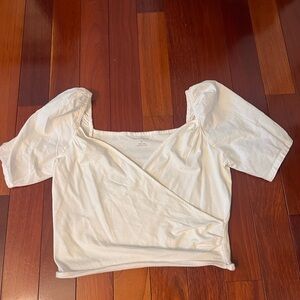 Anthropologie Puff-Sleeve Wrap Top